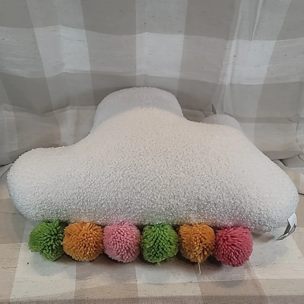 Cloud Pillow w/ Scented Satchel & Rainbow Pompoms CUTE! 21